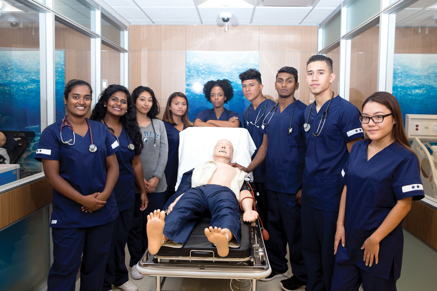 nursing students in simulation lab