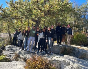 Business Honors Students Hiking in Minnewaska Park