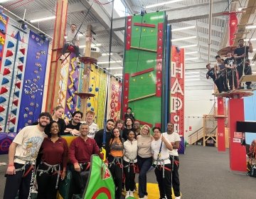 Business Honors Students Rock Climbing