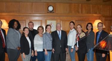 President Hall with delegates from Georgia