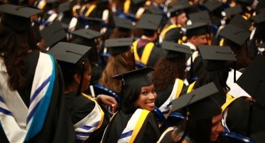 Students at commencement