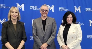 Mercy University faculty and staff with guest speaker C. Edward Watson, Ph.D., vice president for digital innovation at the American Association of Colleges and Universities