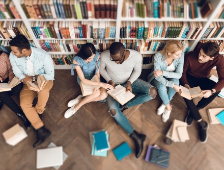 Students-in-library