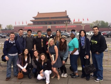 Mercy College students studying abroad.