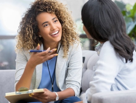 A mental Health Counselor working with her patient.