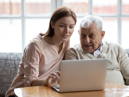 Gerontology major helps senior citizen