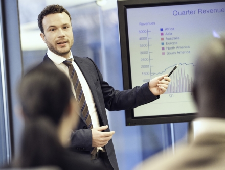 Financial Analyst reviewing numbers for the quarter.