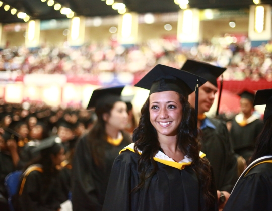 Honors student at Commencement.