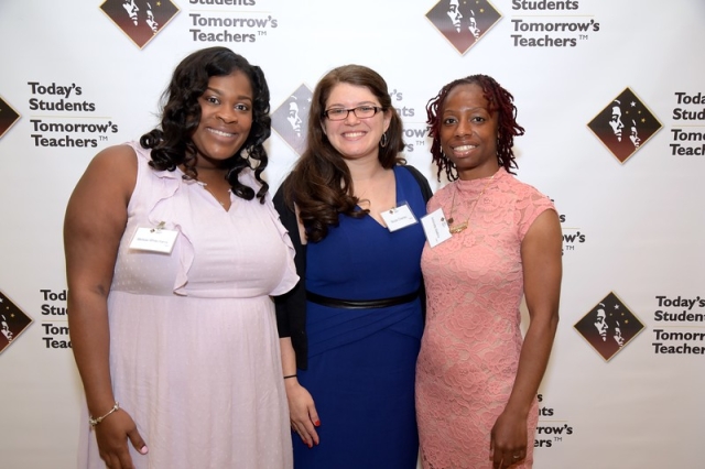 Melissa White, left, stands beside fellow TSTT Perkins Scholars