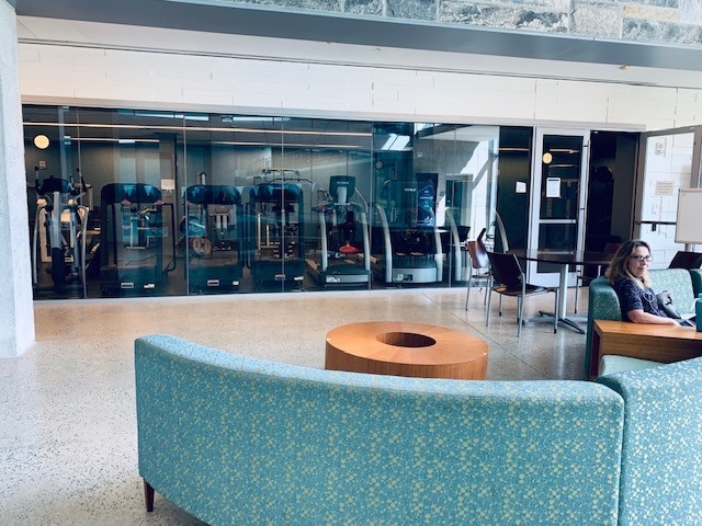 Fitness room at Mercy College Wellness Center in New Rochelle